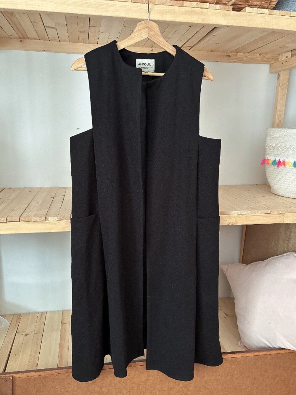 Longline Suit Fabric Vest – Size Small